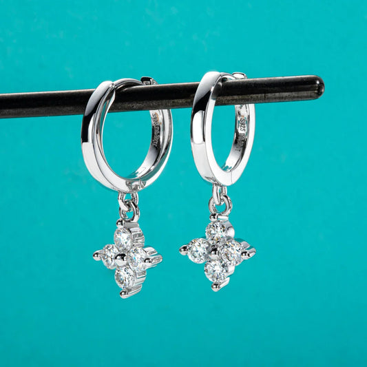 3mm Moissanite Hoop Women's Earrings Huggies 925 Sterling Silver Lab Created Diamond Drop Earrings Jewelry Wholesale