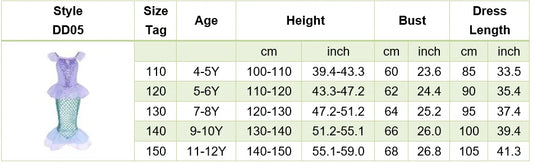Little Girls Summer Clothing Children Ariel Mermaid Cosplay Blue Green Pink Sunshine Beach Enjoy Vacation Princess Ruffles Dress
