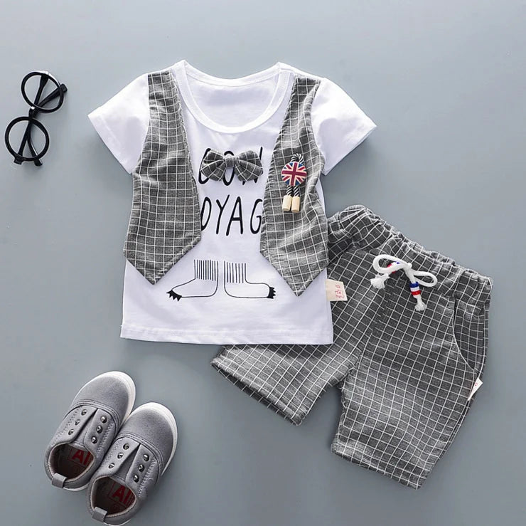 New Summer Baby Girl Clothes Children Boys Fashion T-Shirt Shorts 2Pcs/Set Toddler Casual Costume Infant Clothing Kids Tracksuit