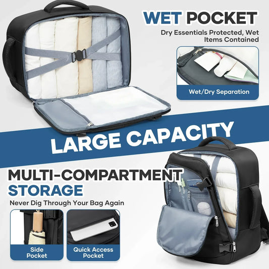 Under Seat Travel Backpack Ryanair 40x20x25 Airplane Travel Backpack Convenient Outdoor Men Laptop Backpack Outdoor Carry-On Bag