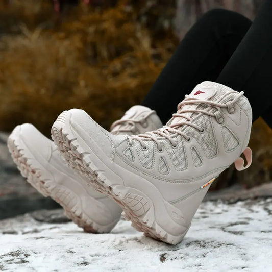 New Style Ultralight Breathable Mesh Canvas Tactical Boots Mens Spring Summer Outdoor Hiking Shoes Army Fan Combat Training