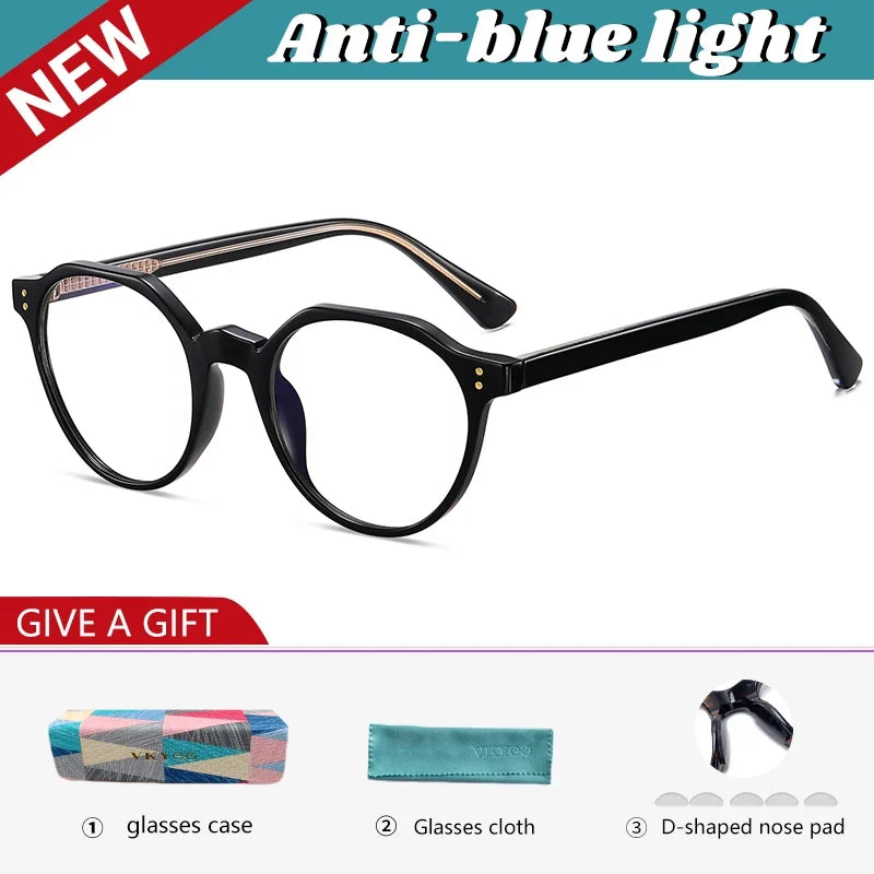 Simple Fashion Geometric Polygonal Personalized Design Blue Light Reading Glasses Customizable Prescription PFD2084