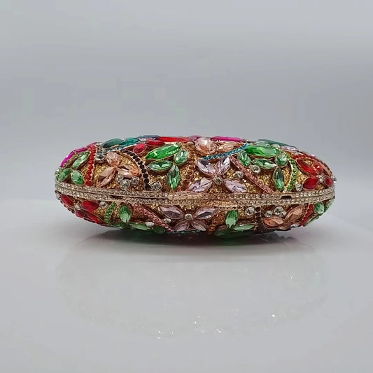 Designer Colorful Crystal Wallet Luxury Rhinestone Party Evening Clutch Bag for Women