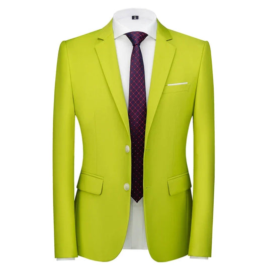 16 Colors Suit Jacket 2025 Men Slim Fit Business Blazers Jacket Formal Office Casual Slim Fit Blazer 6XL Big Size Formal Blazers