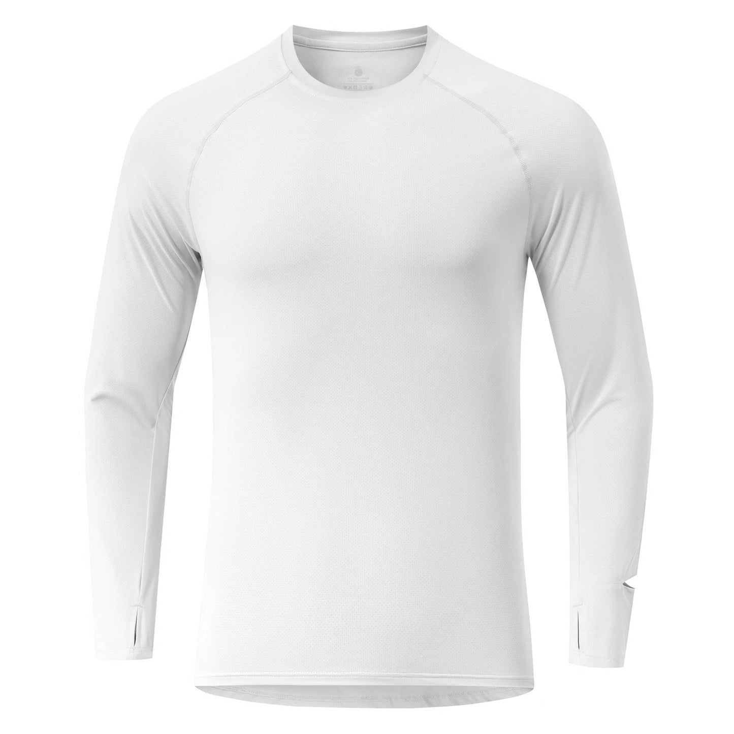 Mens Autumn Running T-Shirt Long Sleeve Anti-UV Workout Tops Shirts Training Shirt with Thumb Hole Anti-Static Cuff Quick Drying