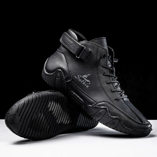New 2025 Handmade Men Boots Design Sneakers Man Outdoor Non-Slip Casual Leather Men Shoes Ankle Boots Breathable Hot Sale