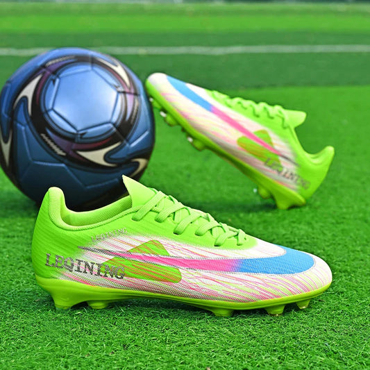 New Men Football Boots Outdoor Non Slip Match Boys Breathable Soccer Shoes Sport Adult Cleats Training Long Spikes Comfortable
