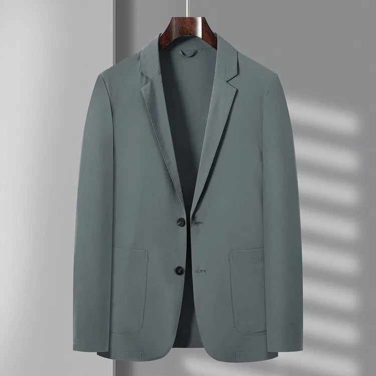 Spring Summer Casual Sunscreen Blazers Men Lightweight Solid Fashion Suit Coat Thin Male Business Single Breasted Blazer Outwear