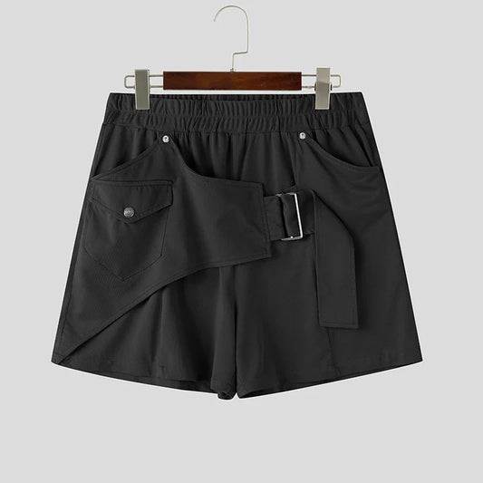 Men's Shorts Solid Color Elastic Waist Joggers Casual Shorts For Man Streetwear Summer 2026 Fashion Leisure Men Bottoms