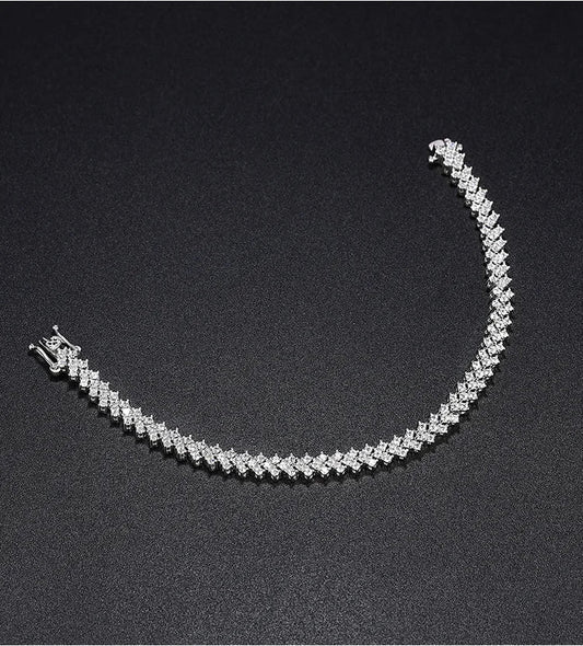 2025 Nouveau bracelet de tennis en moissanite pleine couleur D réelle de 1,4 mm pour femmes, bracelets en chaîne de maillons de diamant en argent S925, vente en gros