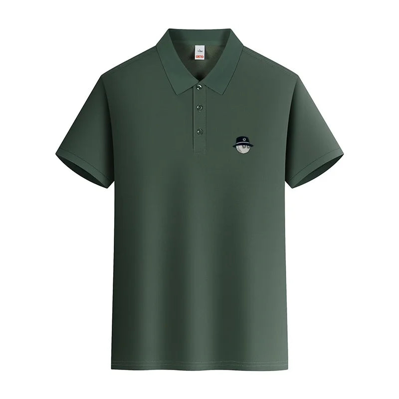 2026 new men's golf short sleeves polo shirt lapel printing ventilate t-shirt business leisure comfortable exercise men's wear