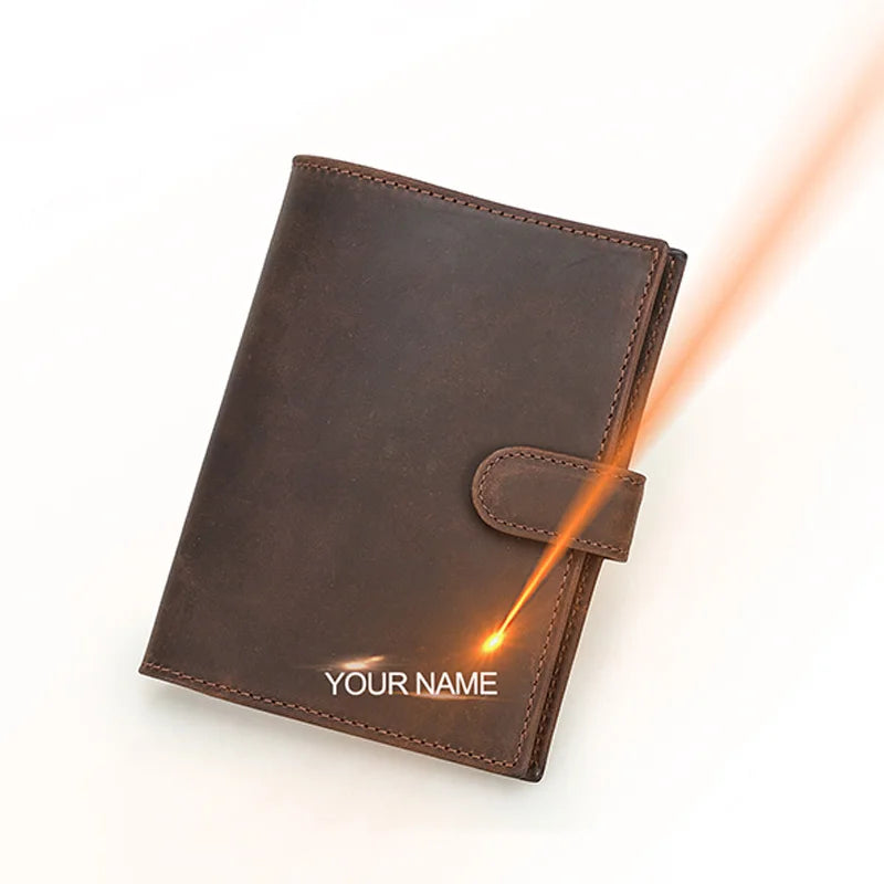 Portefeuille passeport en cuir véritable Rétro CONTACT'S Homme RFID Support AirTag Stylo Porte-cartes Portefeuille Femme Cadeau Voyage Porte-monnaie