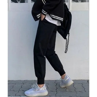 plus Size Women's Straight Leg Jeans High Waist Loose Fit Spring New Sle Slimming Wide Leg Student Long Trousers Trendy