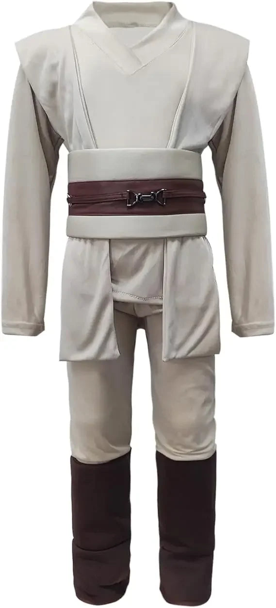 Kid Children Jedi Knight Cosplay Costume Obi Wan Kenobi Uniform Suit Anakin Skywalker Robe Belt Halloween Carnival Party Suit