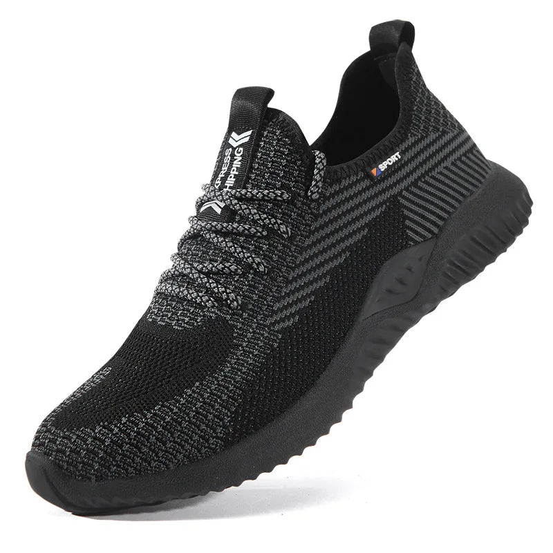 Lightweight safety shoes for men breathable safety work sneakers with iron toe indestructible shoes men women summer work shoes