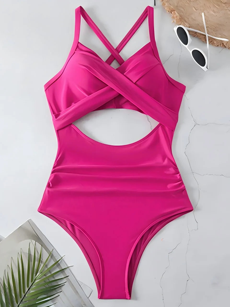 2026 Plain Ruched Swimsuit Women One Piece Solid Swimwear Female Beachwear Bathers Bathing Swimming Swim Bodysuit Summer