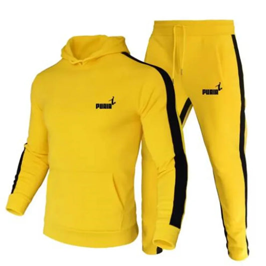 Special offer for the autumn 2025 men's sports suits. Men's two-piece outdoor sports outfit. Men's hooded sweatshirt. Fashionabl