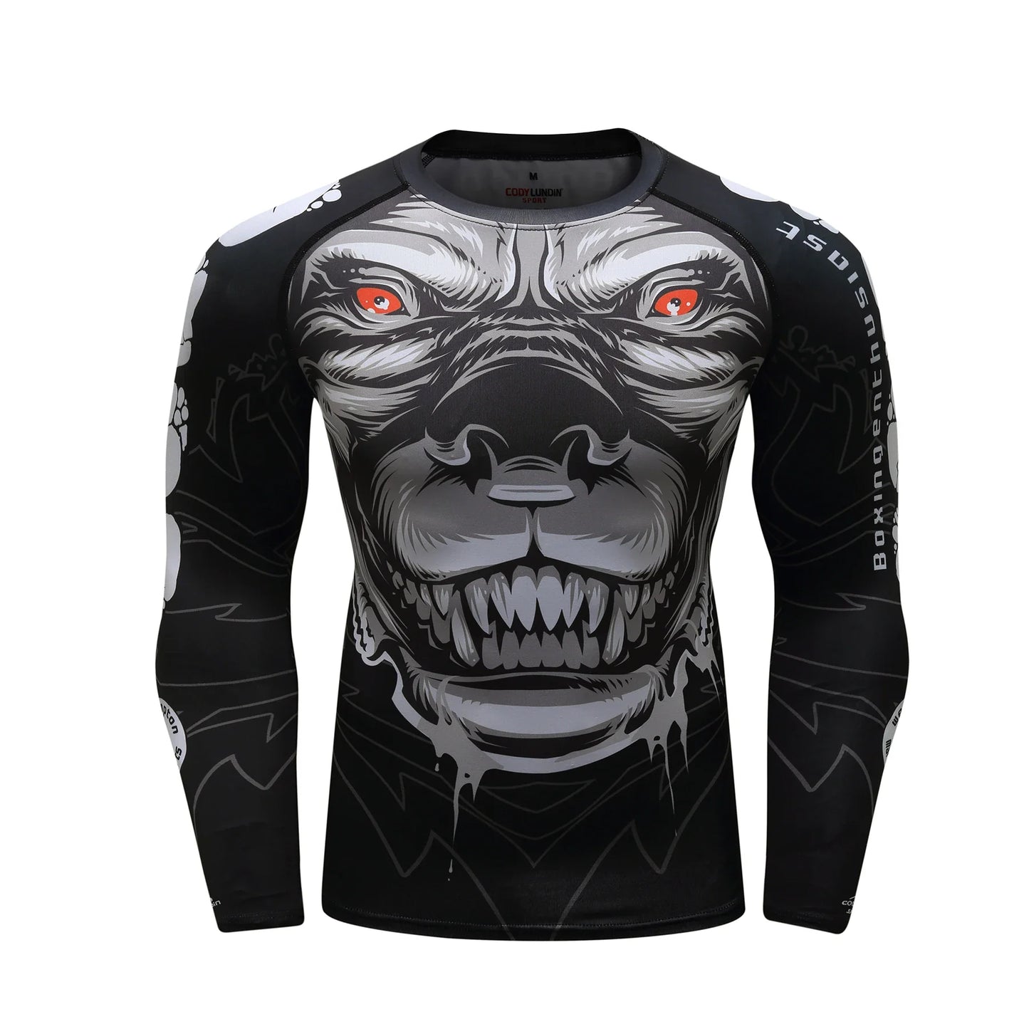 Men's Jiu Jitsu Kimono Rashguard MMA T-shirt Animal Print Compression Shirts Sport Tops Bjj Kickboxing Muay Thai Sport Boxing