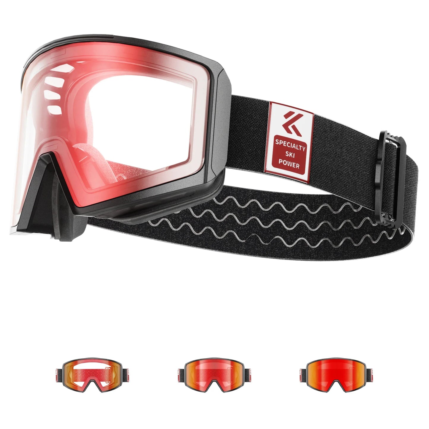 Photochromic Ski Goggles Magnetic Anti-Fog Lenses UV400 Protection Men Women Ski Goggles Snow Sunglasses Sports Eyewear