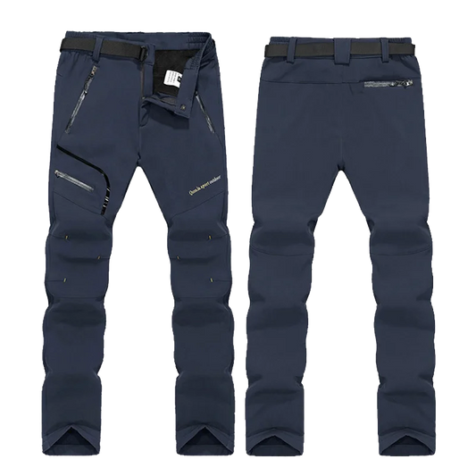 Men's Skiing Pants Camping Fleece Lined Waterproof Winter Insulated Hiking Trekking Trousers Outdoor Work Hunting