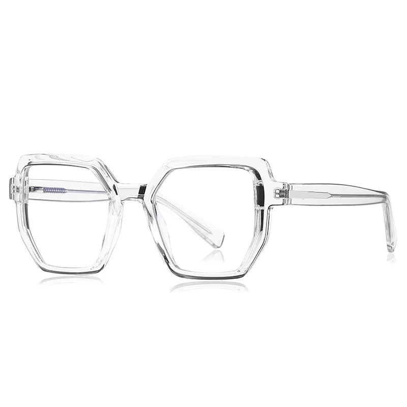 Oversise Women Myopia Prescription Glasses Hyperopia Reading Glasses Anti Blue Light Optical Eyeglasses Frame PFD2143