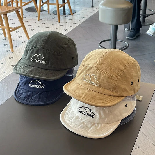 Baseball Caps for Women Short Brim Baseball Hat Men Sunshade Peaked Cap Cotton Outdoor Mountaineering Duckbill Hat Visors 모자
