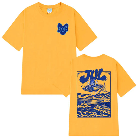 Rapper Jul Graphic T Shirt Men's Women Clothing Fashion Hip Hop T-shirt Casual Cotton Short Sleeve Oversized T-shirts Streetwear