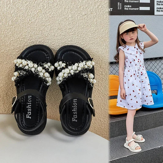 Girls' sandals Summer children's non-slip soft-soled princess beach shoes Fashion sandals for little girls