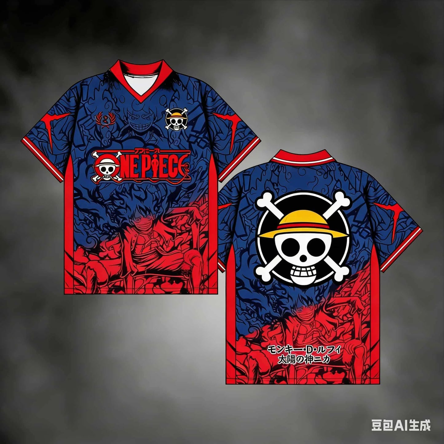 2026 New Bandai Japanese Anime One Piece Straw Hat Pirates Jolly Roger Football Jersey