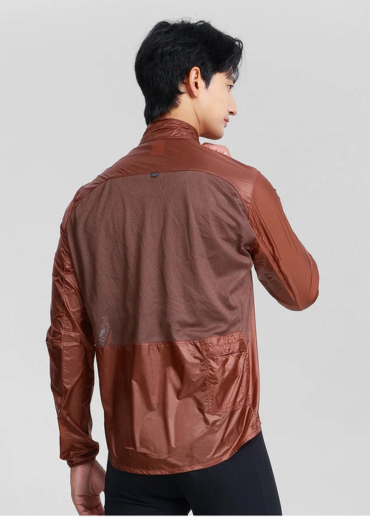 Men's Road Bike Windbreaker Windproof Water-Resistant Lightweight Bicycle Long Sleeved Cycling Jacket MTB Clothing Man