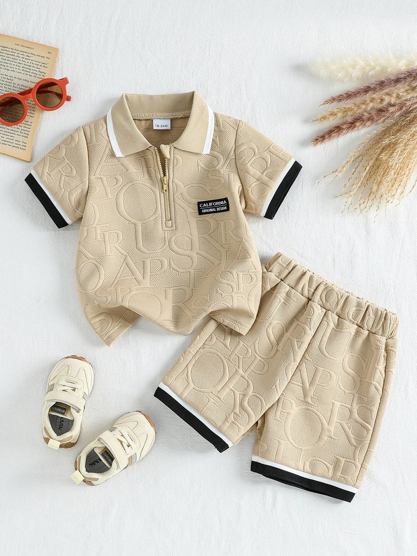 Casual Summer Set Children Fashion Clothes Suits Kids Short Sleeves Tops+Shorts 2Pcs 2026 New Solid Colour Outfits For1-6Y