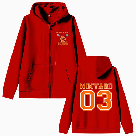 All for The Game The Foxhole Court Palmetto State Foxes Zipper Hoodie Male Casual Zip Up Jacket Men Women Fashion Oversized Coat
