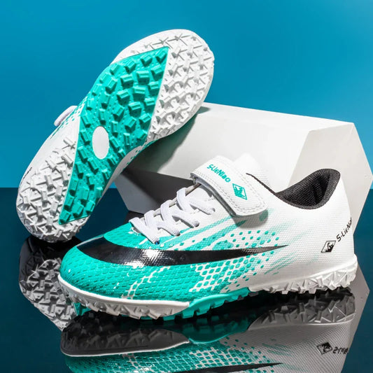 New Kids Professional Football Boots Training Shoes Soccer Shoes Turf Match Grass Ultralight Cleats Boys Non-Slip Drop Shipping