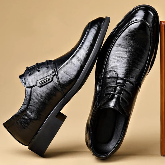 Men's Lace-Up Oxford Shoes outdoor Leather Business dress Formal shoes office Footwear big size 48 49 50