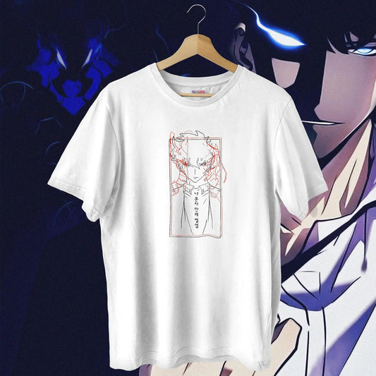 Solo nivellement Arise t-shirt surdimensionné japonais femmes hommes coton Y2k manches Streetwear Hip Hop haut t-shirts
