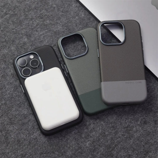 Luxury Hit Color For Magsafe High-end Magnetic Leather Case For iPhone 16 Plus 15 14 13 17 Pro Max Alloy Lens Shockproof Cover