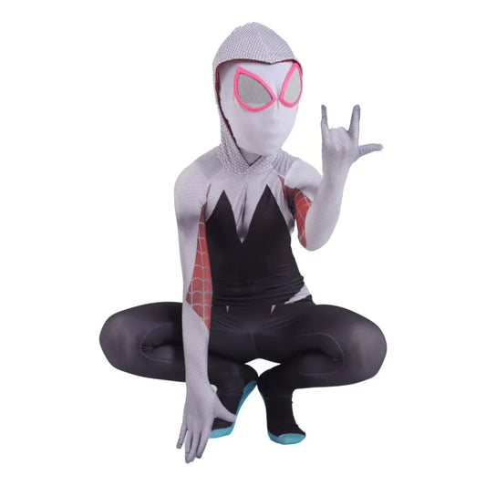 Spider Suit for Kids Costumes Spidergirls Gwen Cos Stacy Spandex Jumpsuits Boy Girl Zentai Costume for Halloween Cosplay Female