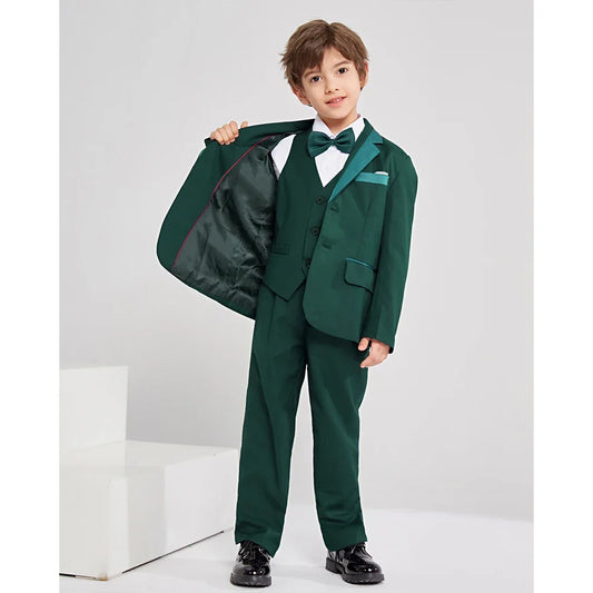 5Pcs/6Pcs Boys Suits Tuxedo Formal Blazer Page Boy Suit Slim fit for Wedding Party 2-14Years