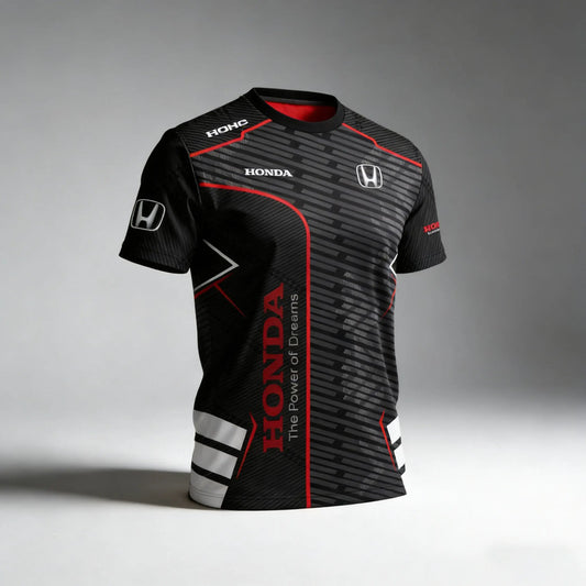 HONDA Racing T-shirt Honda Racing Team Surrounding T-shirt Sports Fitness Outdoor Activities Leisure Daily Trendy Short Sleeve