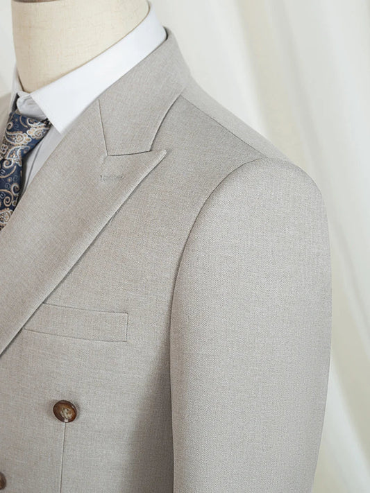 Light Brown Elegant Man Suits High Quality Two-Piece Dress Wedding Party Outfit for Man Blazer Luxury Man Dinner Suit