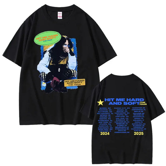 Hit Me Hard and Soft You Need A Seat I'll Volunteer Same Style T-shirts Men Women Fashion Pop Music T Shirts Oversized T-shirt