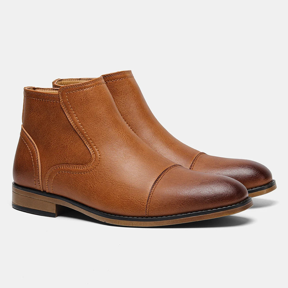 Boots Men Comfortable Fashion 2025 Brand Boots Leather