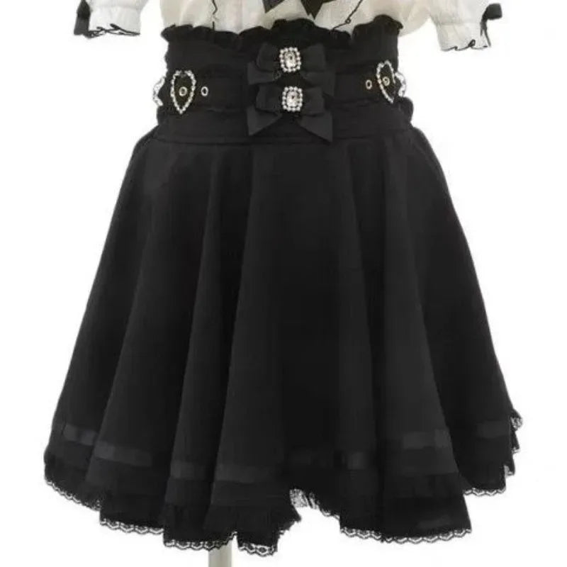 Japanese Harajuku Mini Skirt Punk College Style Plaid Cake Subculture Y2k Skirt Girl Summer High Waist Sweet Mini Skirt