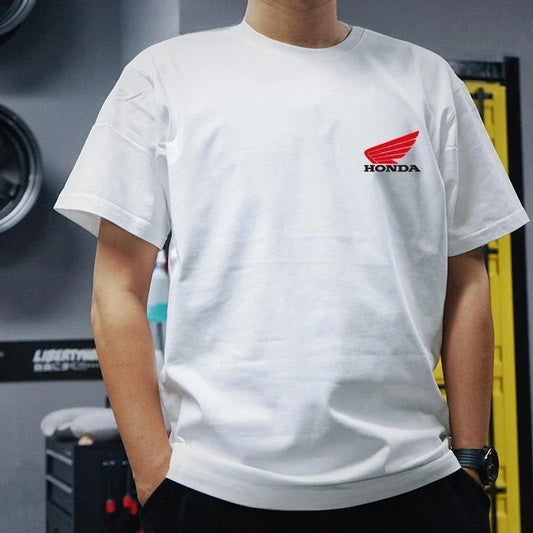 Men's and Women's T-shirts Summer Locomotive Motorcycle Rider Riding CBR Gold Wing Racing Short-sleeved Cultural Shirt Ins