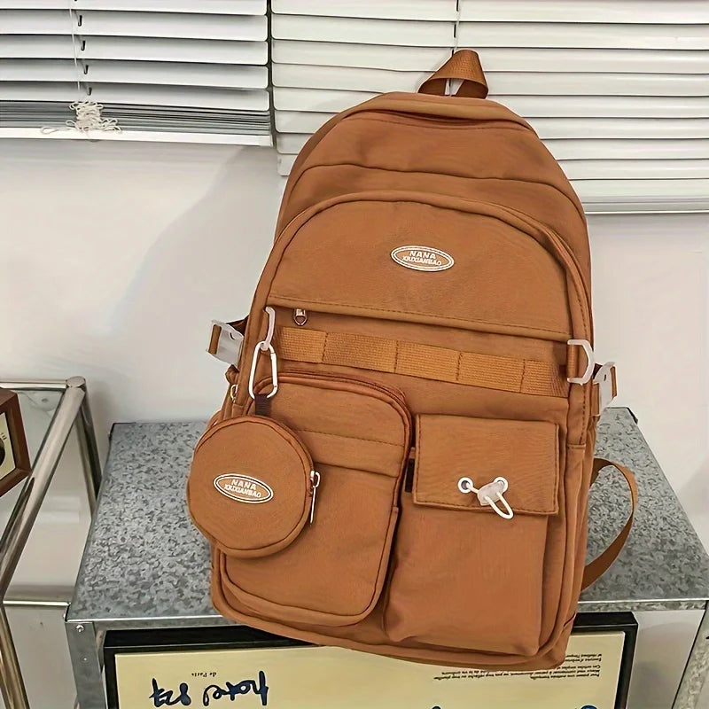 Simple Large Capacity Sports Travel Backpack Junior High School Leisure Backpack Tutorial Bag
