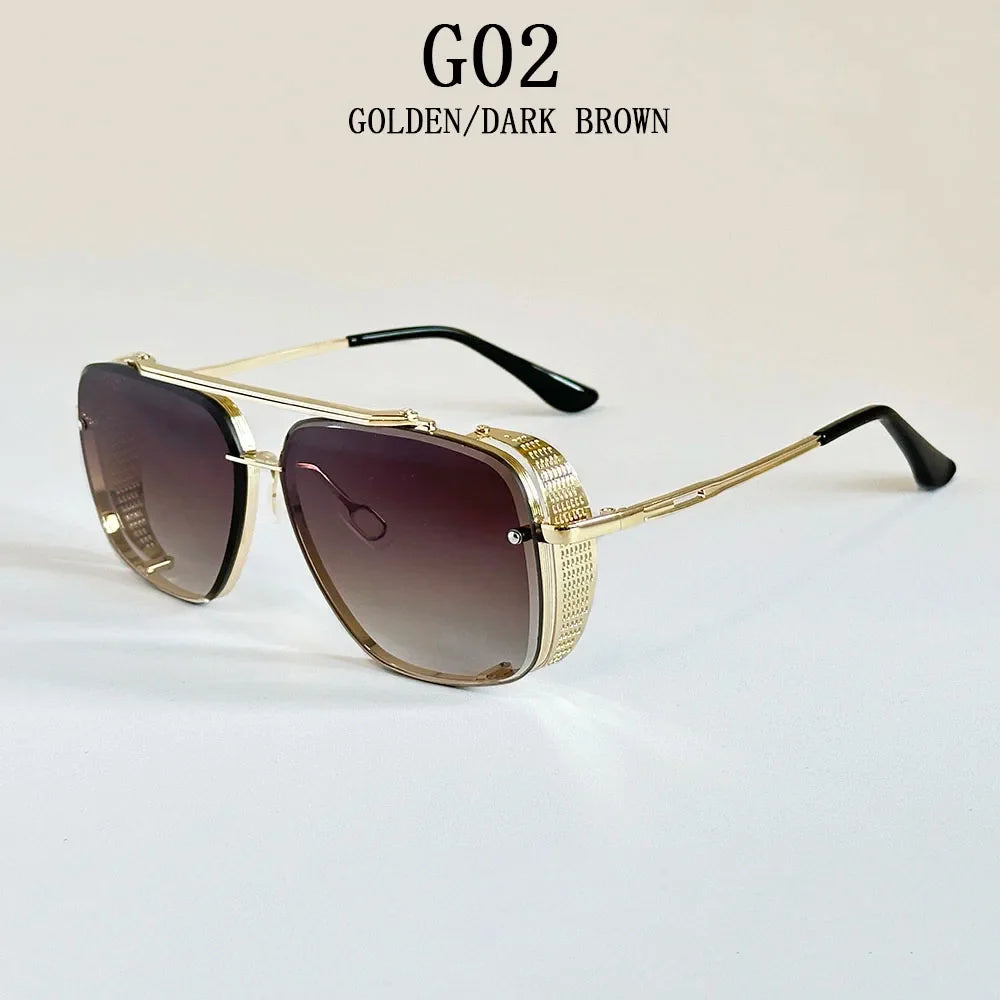 2025 Steampunk Sunglass Men Vintage Square Sunglasses Women Trendy Retro Punk Fashion Glasses Gafas De Sol Hombre Luxe Zonnebril