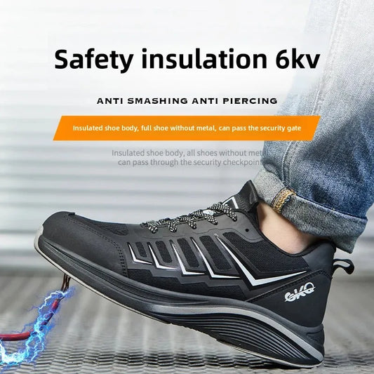 New Lightweight and Breathable Labor Protection Shoes for Men and Women Anti Smashing and Anti Piercing Steel Toe Safety Shoes