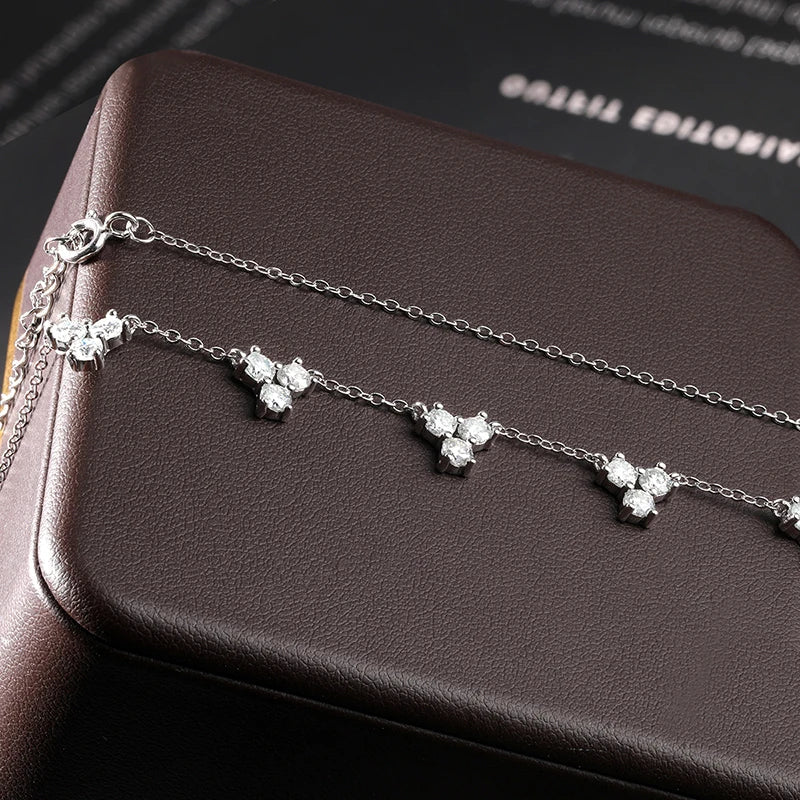 3mm D Color Moissanite Necklace Lab Diamond GRA Certified Fine Jewelry 925 Sterling Silver Necklaces Wedding for Women