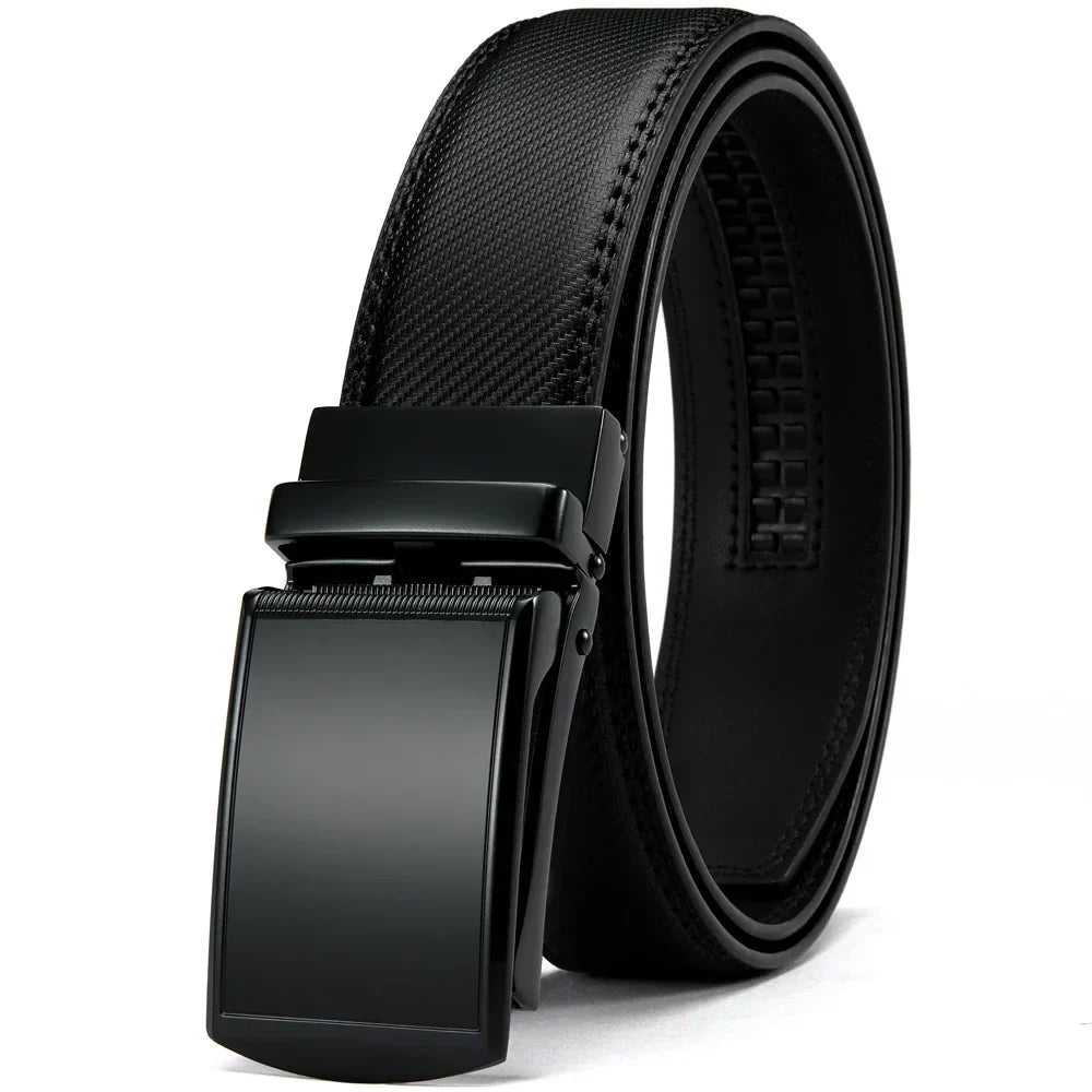 Men Belt Leather Belt Automatic Genuine Leather Fashion Belts Ratchet Luxury Belts Men's Trouser Belt Belt for Men