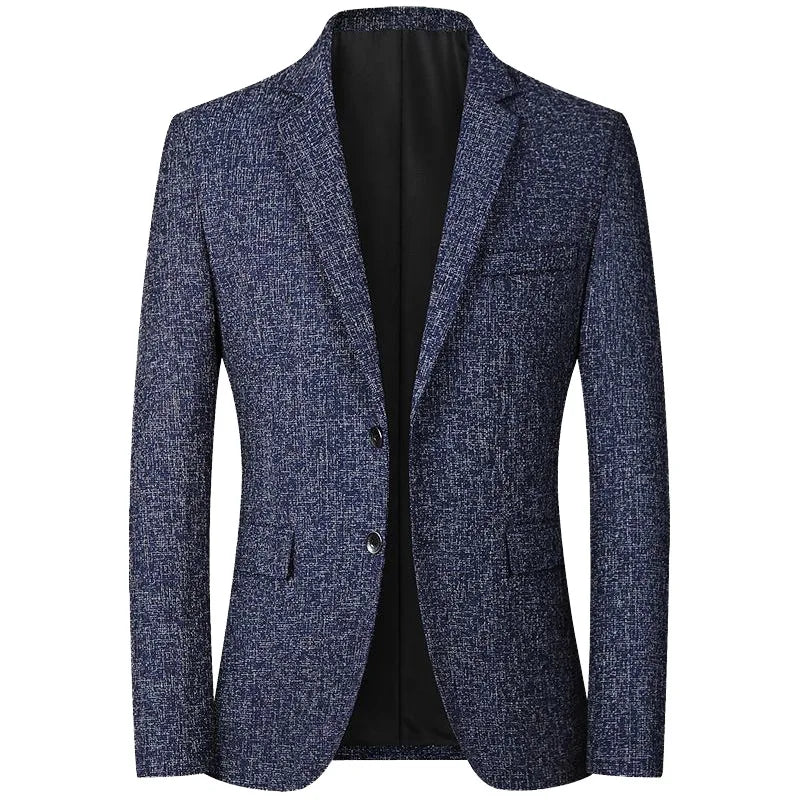 New Summer and Autumn Linen Thin Breathable and Sun-Protective Suit Jacket with Inner Lining, Slimming Middle-Aged Men's Suit